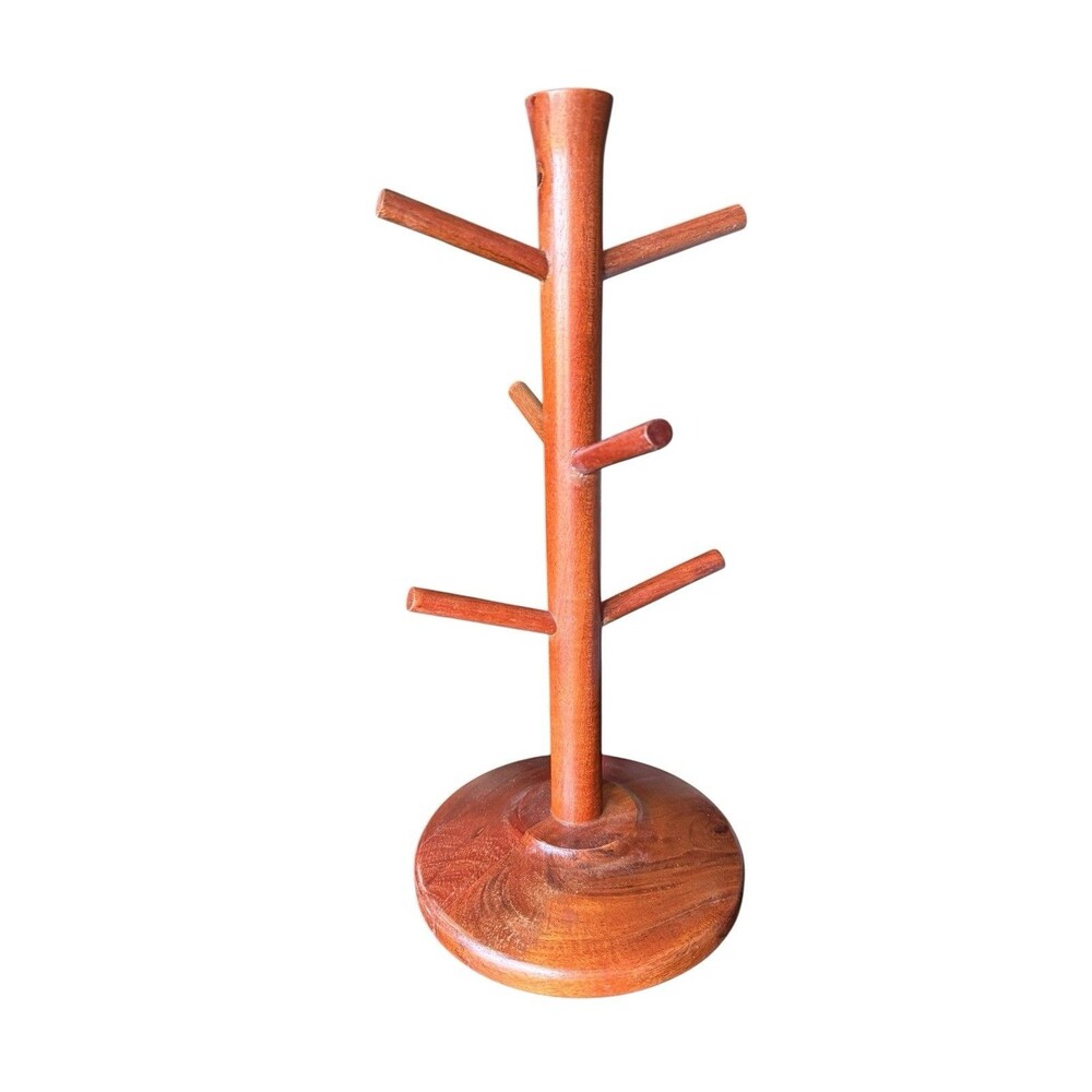Hearth & Hand With Magnolia Brown Wood Coffee/Tea Mug Tree Holds 6 Cups